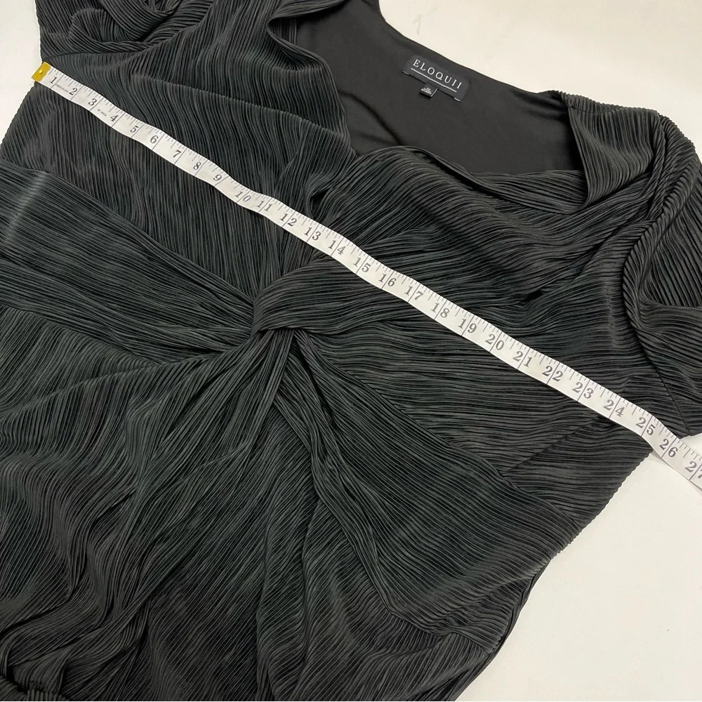 ELOQUII Twisted Knot Front Plisse Dress Size 22 - Picture 10 of 13